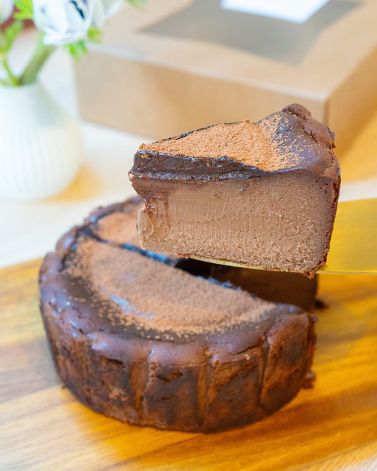 Dark Chocolate Basque Cheesecake